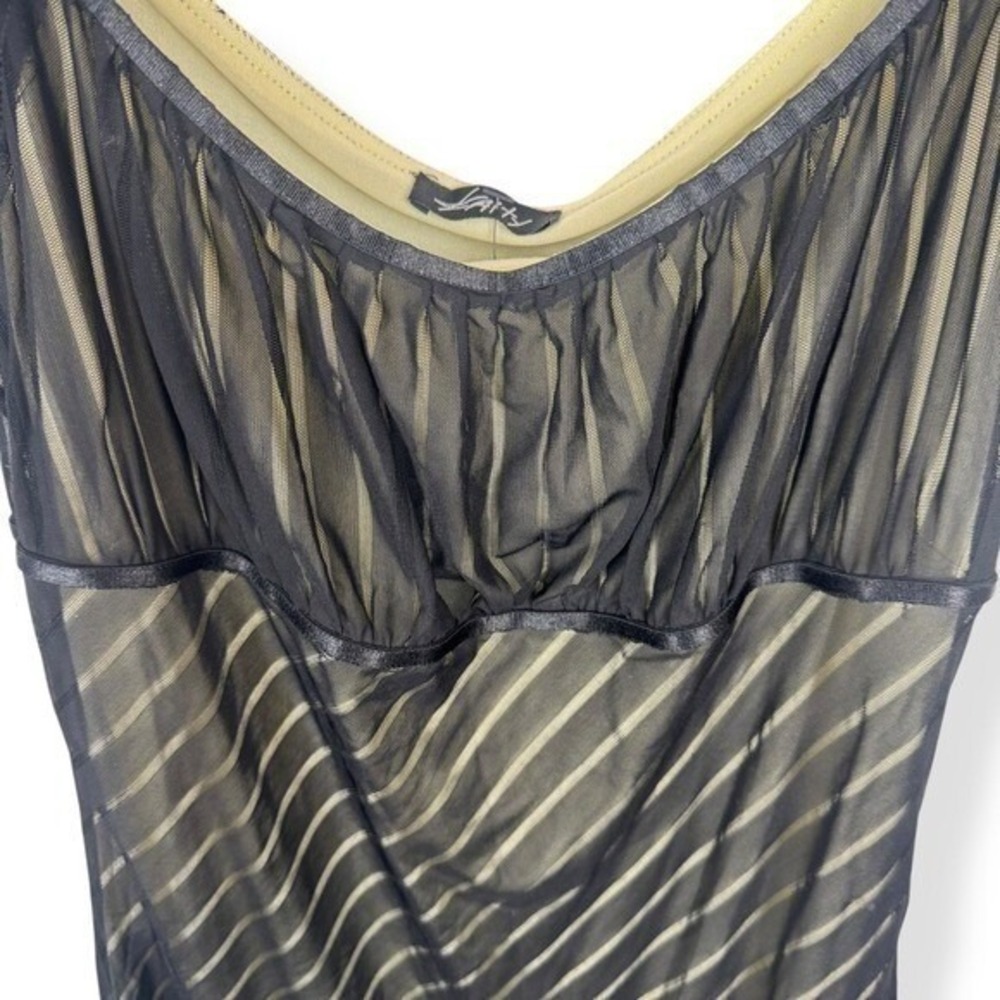 Black Mesh Babydoll Dress Womens Size‎ XL (Runs Small) Whimsigoth Fairy Flutter - Picture 13 of 16
